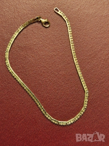 Прекрасна златна гривна с мойсанити , снимка 7 - Гривни - 52469643