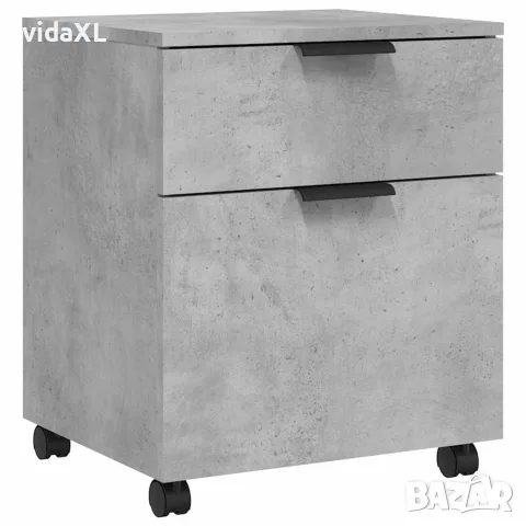 vidaXL Мобилен архивен шкаф с Бетонно сиво 45x38x54 см инженерно дърво, снимка 1 - Скринове - 56147921