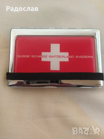 оригинален метален визитник Швейцария , снимка 2 - Портфейли, портмонета - 49910179