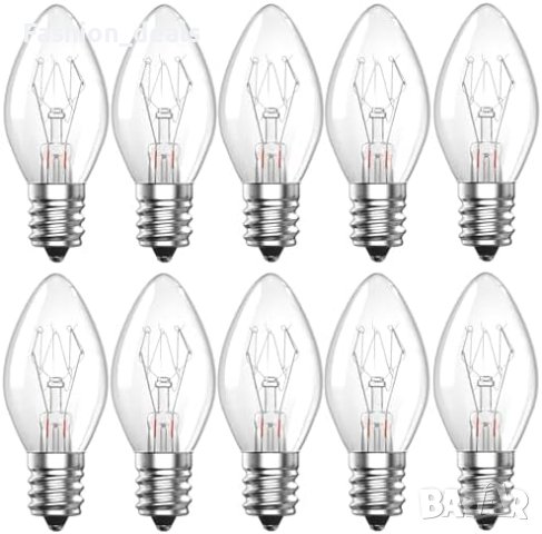 Нови 10 броя крушки 7W C7 E14 Лампи за Уреди и Нощна Осветеност