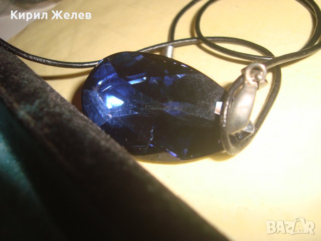 ГОЛЯМ ФАСЕТИРАН ЦВЕТЕН КРИСТАЛЕН АРТ МЕДАЛЬОН КОЛИЕ ФИНО НЕЖНО БИЖУ 25507, снимка 8 - Колиета, медальони, синджири - 35527205