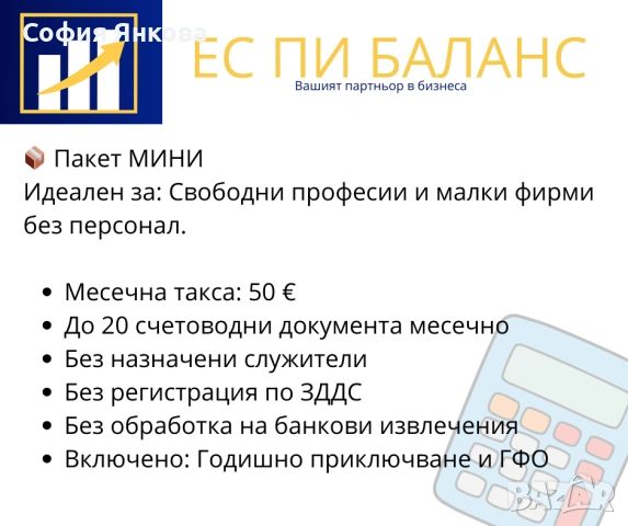 Счетоводни услуги - гр. Пловдив, снимка 2 - Счетоводни услуги - 53970881