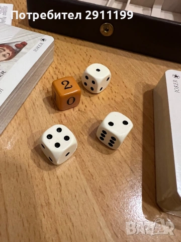 Карти и зарове, винтидж комплект, снимка 4 - Антикварни и старинни предмети - 53366500