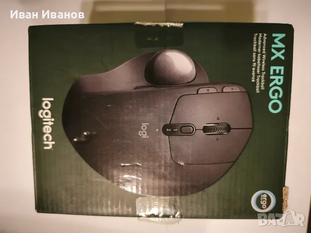 Безжичната мишка Logitech MX Ergo, снимка 2 - Клавиатури и мишки - 56452280