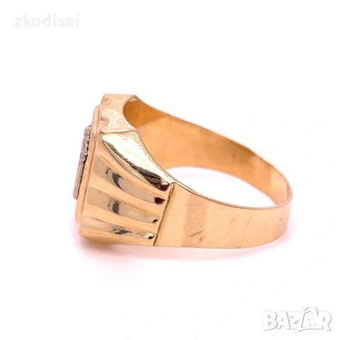 Златен мъжки пръстен Rolex 5,78гр. размер:67 14кр. проба:585 модел:38178-1, снимка 2 - Пръстени - 53981420