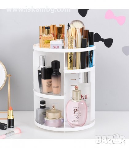 ЕФЕКТЕН ВЪРТЯЩ СЕ НА 360 ГРАДУСА ОРГАНАЙЗЕР ЗА КОЗМЕТИКА И ГРИМОВЕ - код 2196, снимка 2 - Други - 33947391