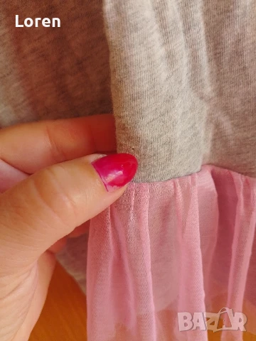 Подарявам!Детска красива блузка с розово тюлче от 6-8, снимка 6 - Детски Блузи и туники - 51386103