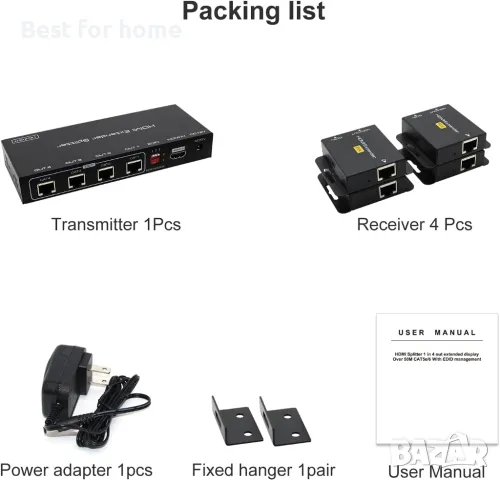 VPFET HDMI  сплитер, снимка 7 - Друга електроника - 49671187