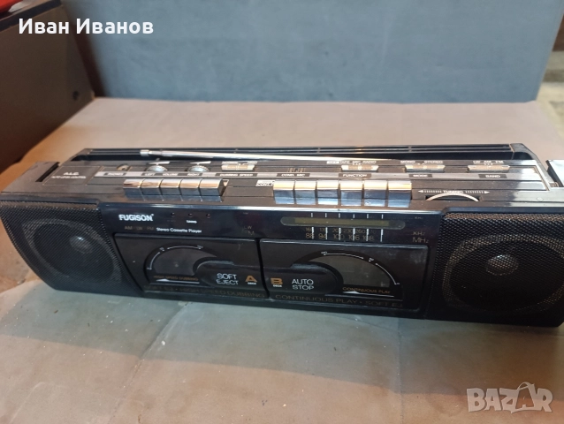 Ретро касетофон FUGISON MI-27 – двоен касетник, снимка 6 - Антикварни и старинни предмети - 52896415
