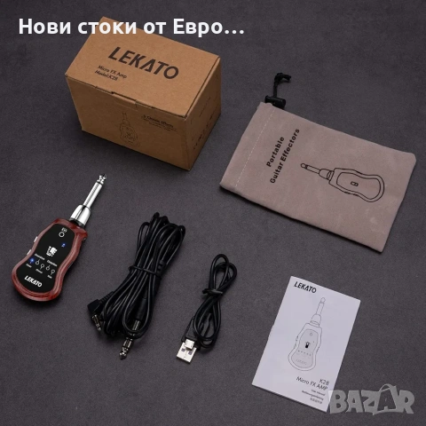 LEKATO Мини китарен усилвател, акумулаторен джобен усилвател, снимка 7 - Ресийвъри, усилватели, смесителни пултове - 54012046