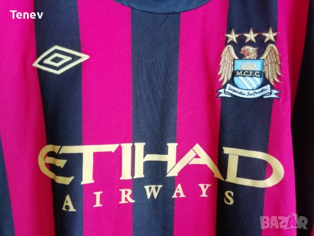 Manchester City Umbro рядка оригинална тениска фланелка Манчестър Сити размер L , снимка 2 - Футбол - 36813550