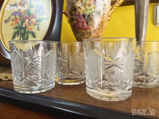 Български кристални чаши за водка Вместимост-170 мл пълни , снимка 2 - Чаши - 50922676