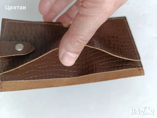 Портфейл от крокодилска кожа, снимка 6 - Портфейли, портмонета - 50389110