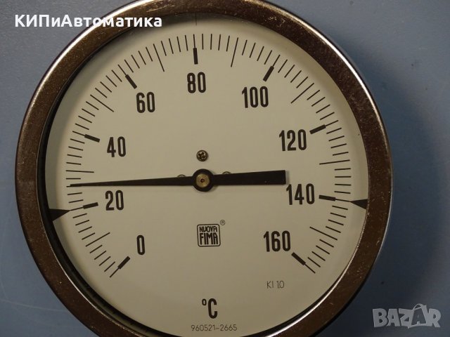  термометър биметален неръждаем Nuova Fima 0/+160°C, L-150mm, ф130mm, снимка 3 - Резервни части за машини - 37083223