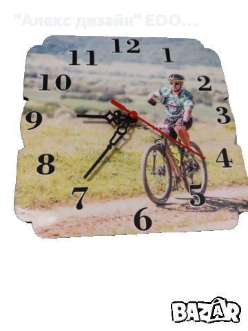 Часовник MDF с ваша снимка и надпис по избор, снимка 2 - Стенни часовници - 39309071