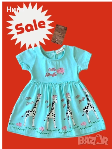 Бебе рокля в син цвят, снимка 2 - Бебешки рокли - 50559346