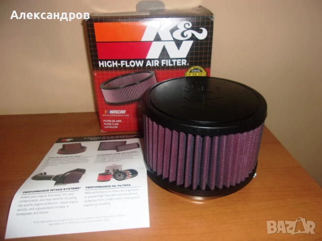 Спортен филтър K&N-оригинал, отвор 89мм, нов, промо цена!, снимка 2 - Части - 52201778