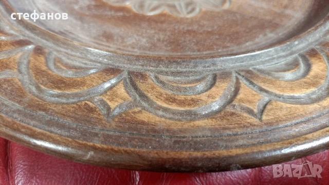 Дърворезба, чиния за стена или поднос, снимка 3 - Други - 48419773