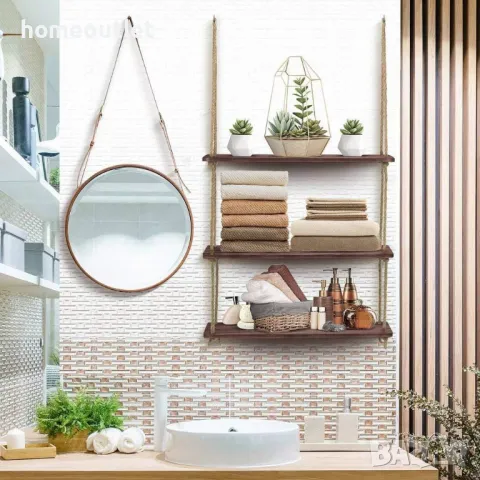 Висяща стенна етажерка на три нива UNHO ZJJ225, снимка 3 - Етажерки - 48995005