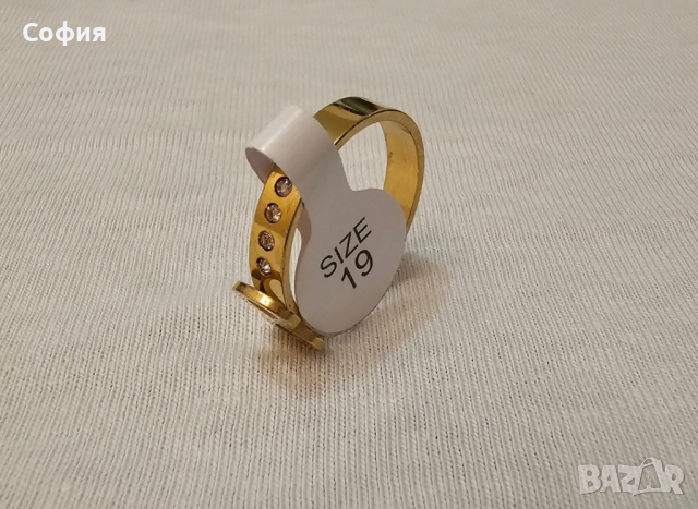 Дамски пръстен с камъни цирконии, снимка 3 - Пръстени - 44536216