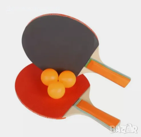 Комплект за тенис на маса, пинг-понг 2 ракети + 3 топки, снимка 4 - Други - 49692412