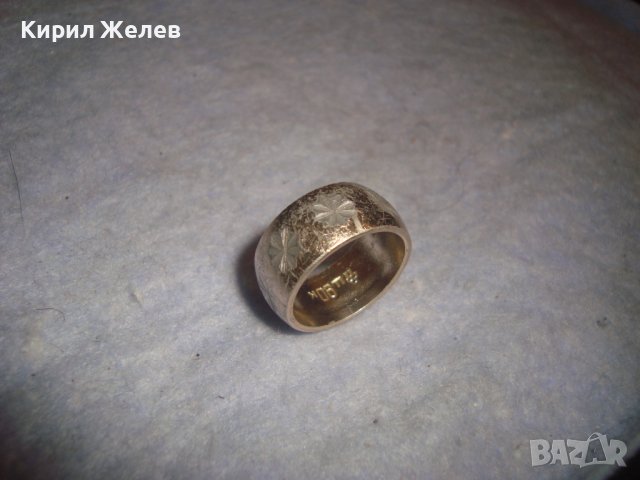 Стар СССР ПОСРЕБРЕН РЕТРО ПРЪСТЕН ТИП ХАЛКА РЪЧНО ОРНАМЕНТИРАН РЯДЪК за КОЛЕКЦИЯ 27641, снимка 8 - Антикварни и старинни предмети - 37512752