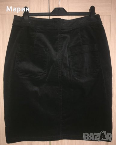 Дамска черна джинсова пола с копчета – НОВА, снимка 2 - Поли - 23684263