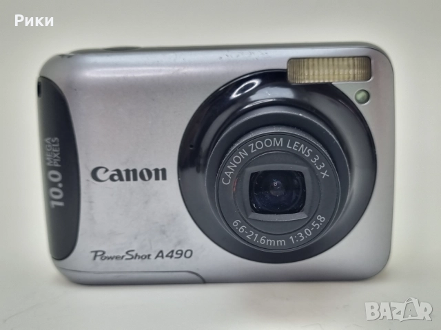 Canon PowerShot A490 10.0MP Digital Camera Silver , снимка 2 - Фотоапарати - 52729583