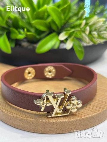 гривна от естествена кожа louis vuitton fendi prada , снимка 13 - Гривни - 52907656
