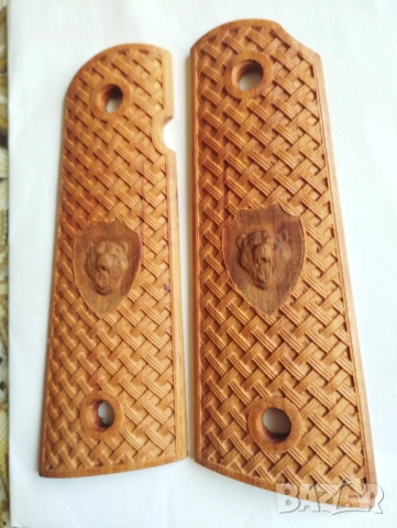 Дървени чирени за пистолет Colt 1911, снимка 2 - Оборудване и аксесоари за оръжия - 51600263