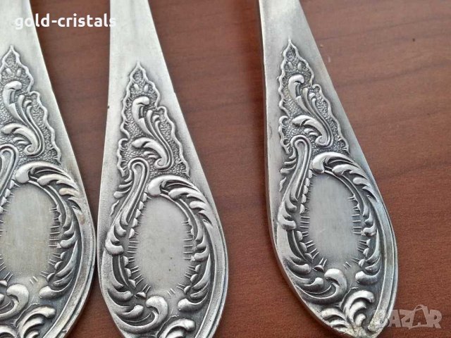 стари руски посребрени вилици мнц, снимка 3 - Антикварни и старинни предмети - 30635779