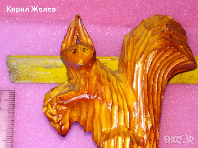 СТАРА РУСКА ФИГУРА КАТЕРИЧКА ЛИПОВО ДЪРВО СКУЛПТУРА ХУДОЖЕСТВЕНА РЪЧНА ИЗРАБОТКА ЛАКИРАНА СССР 42822, снимка 6 - Статуетки - 44186632