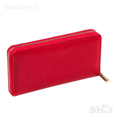 Дамско червено портмоне Портфейл с цип , снимка 4 - Портфейли, портмонета - 33744240