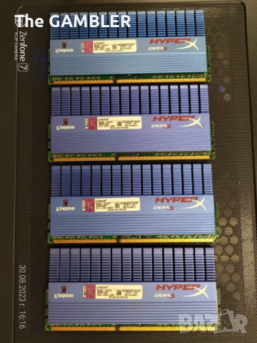 6GB Kingston HyperX (3x2GB) DDR3-2000 KHX2000C9AD3T1K2, снимка 3 - RAM памет - 42024400