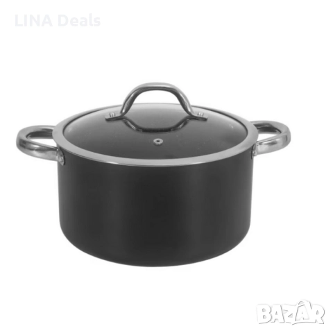 🍲 Алуминиева тенджера с мраморно покритие и капак, снимка 8 - Съдове за готвене - 52496056