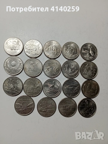 САЩ МОНЕТИ ЛОТ 1/4 КУОРТЪР ДОЛАР 2001 Г 