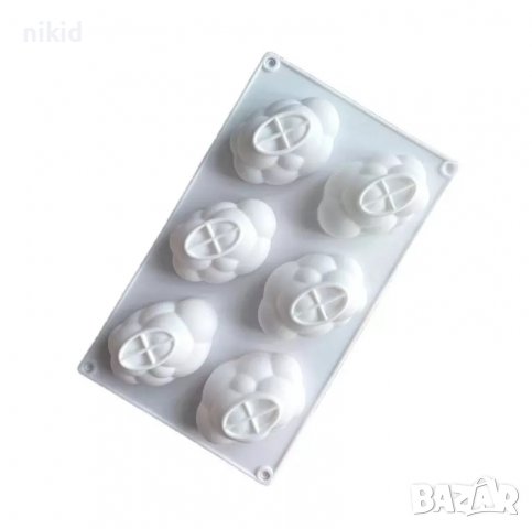 3D 6 бр Bubble  Облак Облаци мехури силиконов молд форма за десерти мус желе шоколад гипс свещ и др, снимка 8 - Форми - 37336810