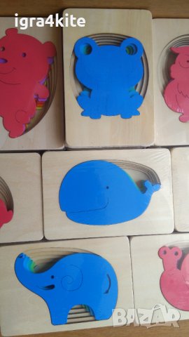 Дървени 3D пъзели за напасване с пластове 10 модела / дървени играчки, снимка 6 - Образователни игри - 36671573