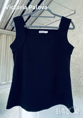 Черен памучен потник MINGEL ШВЕЦИЯ, снимка 6 - Потници - 47363494