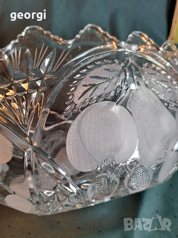 немска кристална фруктиера от оловен кристал , снимка 5 - Аксесоари за кухня - 54166156