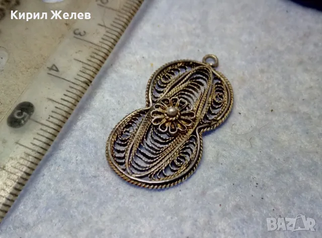 СТАРИНЕН ФИЛИГРАНЕН СРЕБЪРЕН МЕДАЛЬОН СРЕБРО ВИСОКА ПРОБА ХУДОЖЕСТВЕНА РЪЧНА МАЙСТОРСКА РАБОТА 49349, снимка 10 - Антикварни и старинни предмети - 49551698
