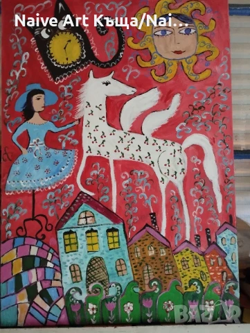 Картина платно маслени акрилни бои размер в.72/ Ш .52