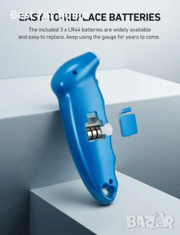 AstroAI Цифров манометър за гуми с 4 настройки и LCD дисплей, снимка 8 - Аксесоари и консумативи - 50271511