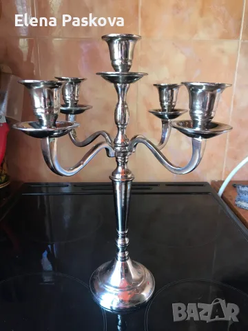 метален свещник за 5 свещи