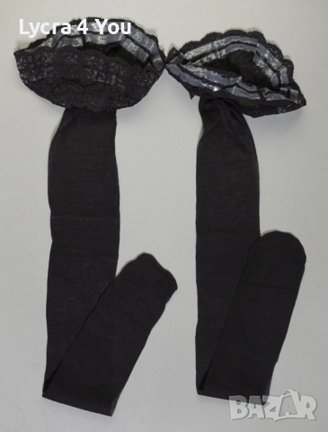 Identic S/M 20 den нови черни силиконови чорапи, снимка 9 - Бельо - 52701281