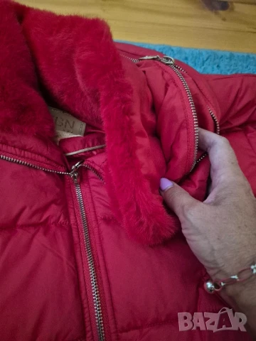 червено зимно яке Zabaione, снимка 2 - Якета - 51392989