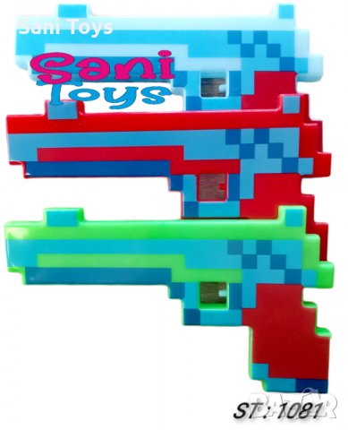 Пистолет Майнкрафт 25 см със звукови ефекти