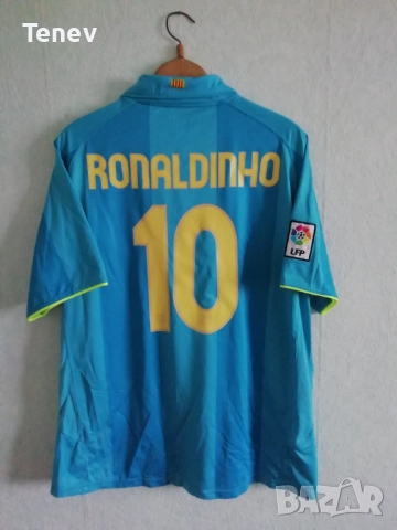 Barcelona Ronaldinho 2007 2008 Away Nike оригинална тениска фланелка Барселона Роналдиньо екип 2XL