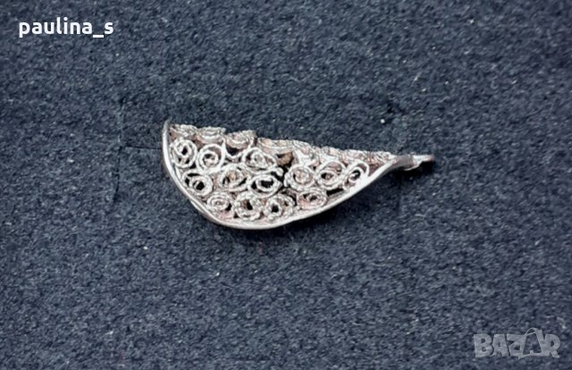 Сребърен медальон / колие - Берковски филигран проба 925 , снимка 6 - Колиета, медальони, синджири - 29395652