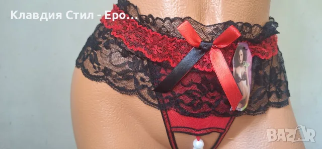 Красива еротична прашка с интимни перли, снимка 2 - Бельо - 56522212